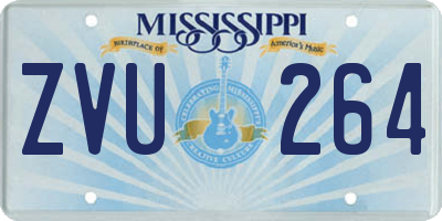 MS license plate ZVU264