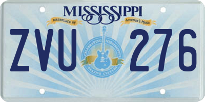 MS license plate ZVU276