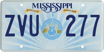 MS license plate ZVU277