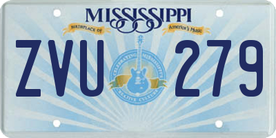 MS license plate ZVU279