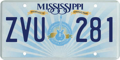 MS license plate ZVU281