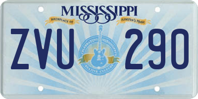 MS license plate ZVU290