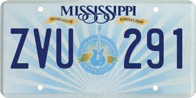 MS license plate ZVU291