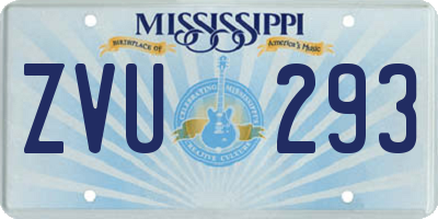 MS license plate ZVU293