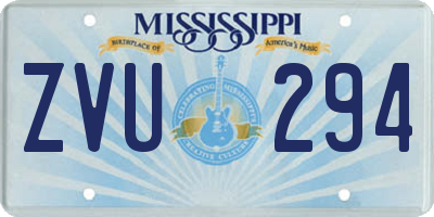 MS license plate ZVU294