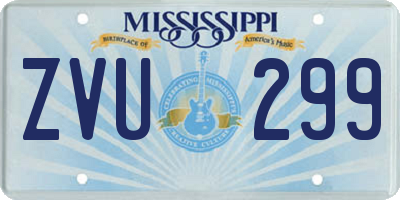 MS license plate ZVU299