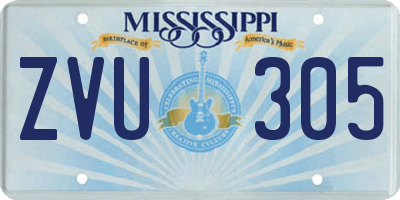 MS license plate ZVU305