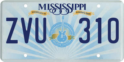 MS license plate ZVU310