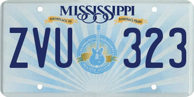 MS license plate ZVU323