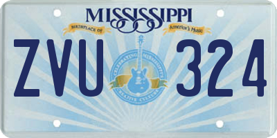 MS license plate ZVU324