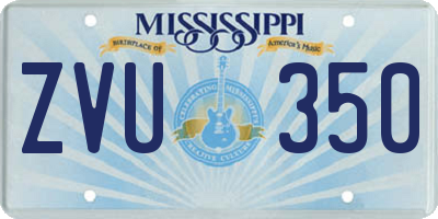 MS license plate ZVU350