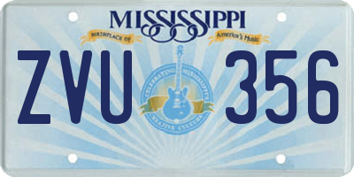 MS license plate ZVU356