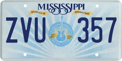 MS license plate ZVU357