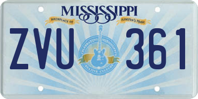 MS license plate ZVU361