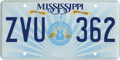 MS license plate ZVU362