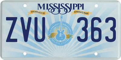 MS license plate ZVU363