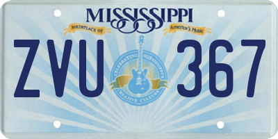 MS license plate ZVU367