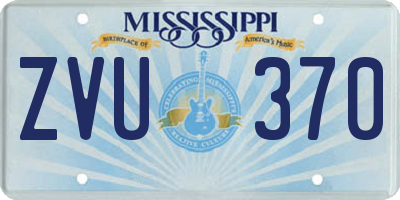 MS license plate ZVU370