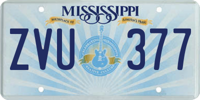 MS license plate ZVU377