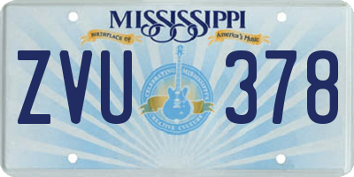 MS license plate ZVU378