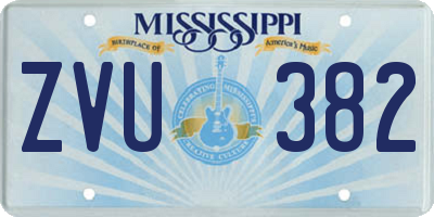 MS license plate ZVU382
