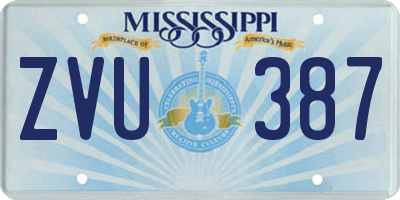 MS license plate ZVU387