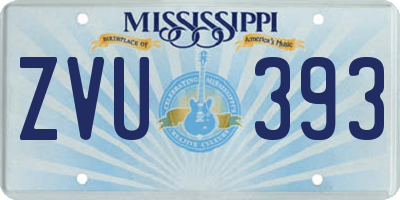 MS license plate ZVU393