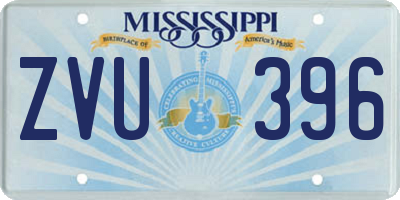 MS license plate ZVU396