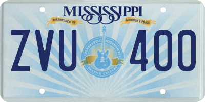 MS license plate ZVU400