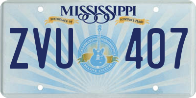 MS license plate ZVU407