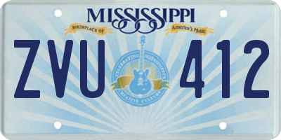MS license plate ZVU412