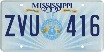 MS license plate ZVU416