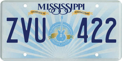 MS license plate ZVU422