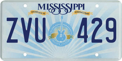 MS license plate ZVU429