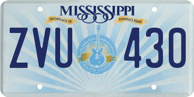 MS license plate ZVU430