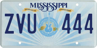 MS license plate ZVU444