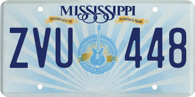 MS license plate ZVU448