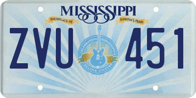 MS license plate ZVU451