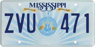 MS license plate ZVU471