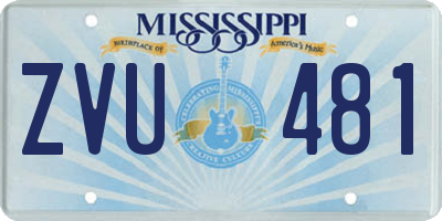 MS license plate ZVU481