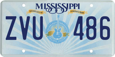 MS license plate ZVU486