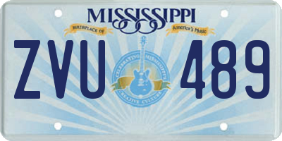 MS license plate ZVU489