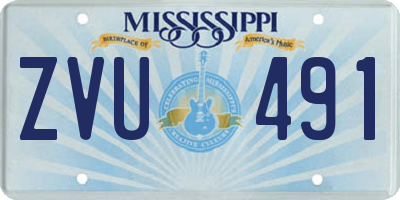 MS license plate ZVU491