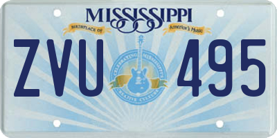 MS license plate ZVU495