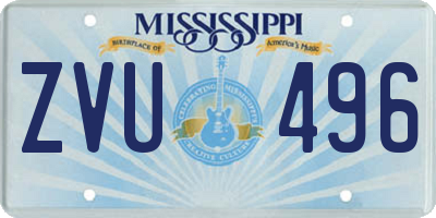 MS license plate ZVU496