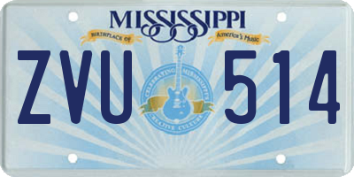 MS license plate ZVU514
