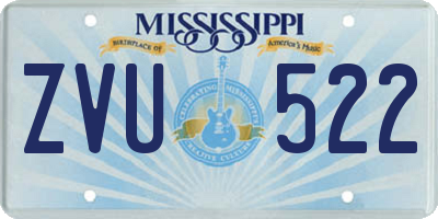 MS license plate ZVU522