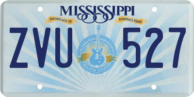 MS license plate ZVU527