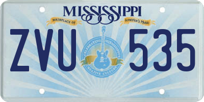 MS license plate ZVU535