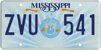 MS license plate ZVU541